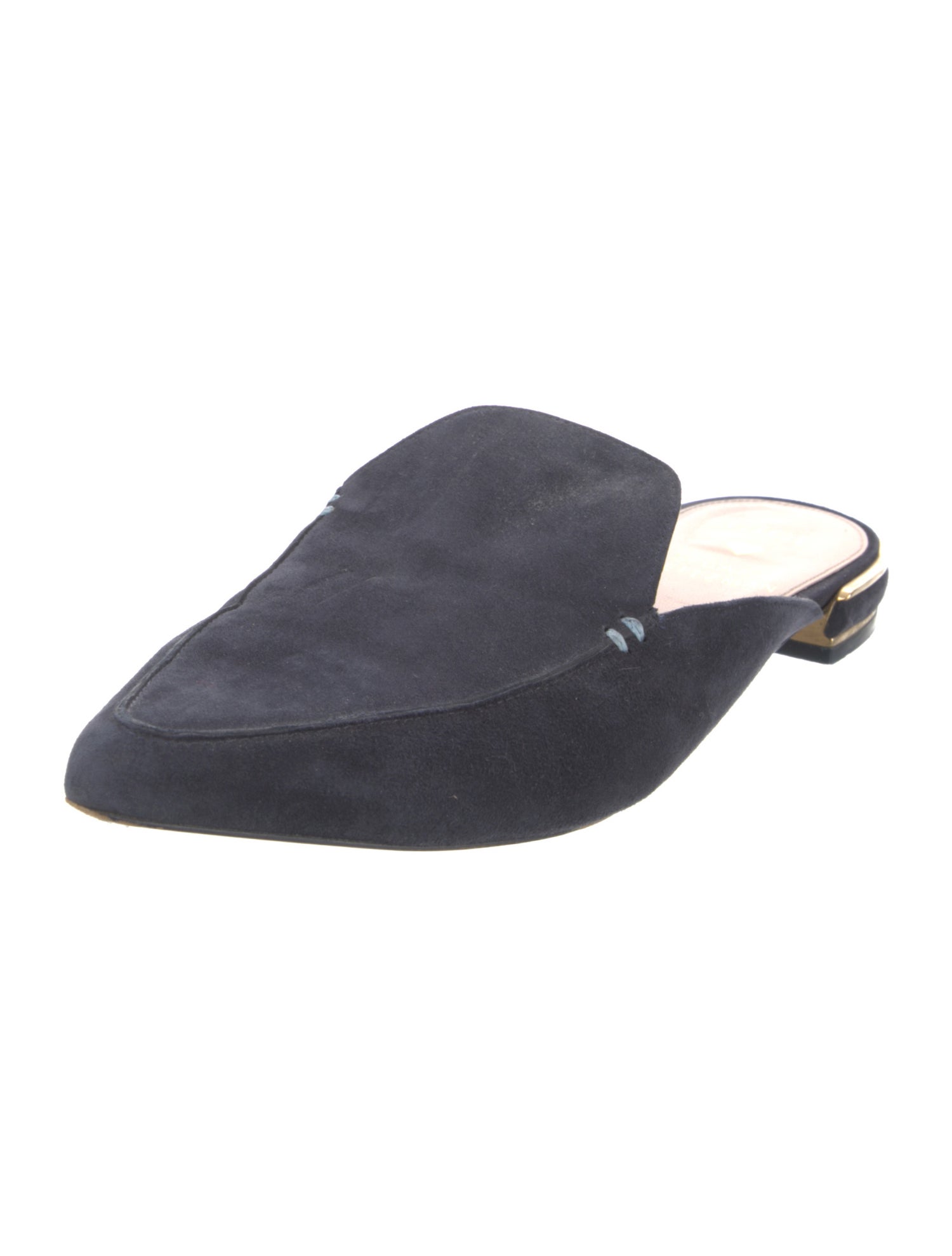 Stuart Weitzman x Gigi Hadid Suede Embroidered Accent Mules