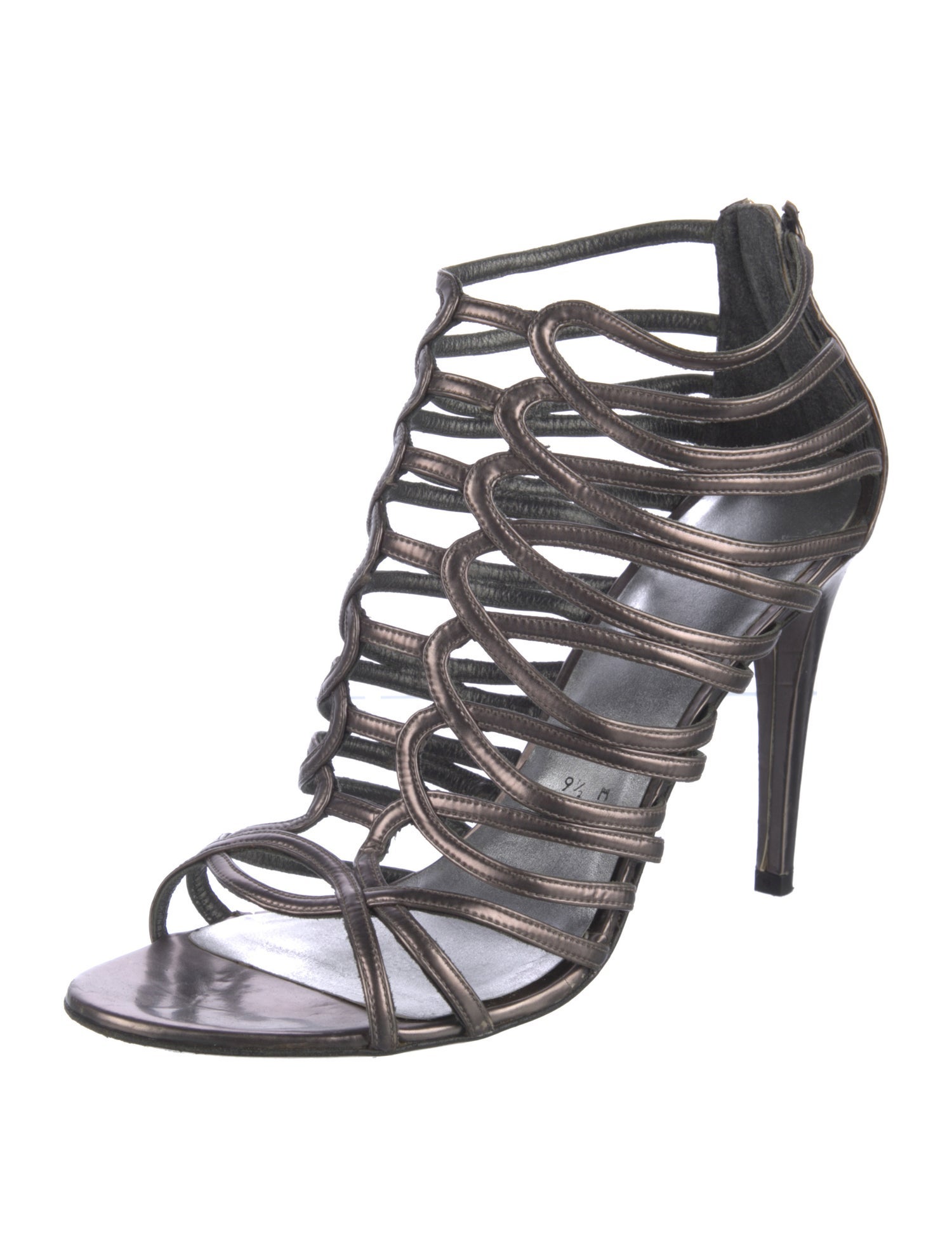 Stuart Weitzman x Gigi Hadid Leather Cutout Accent Gladiator Sandals