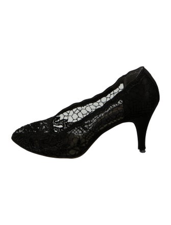 Stuart Weitzman x Gigi Hadid Lace Lace Trim Embellishment Pumps