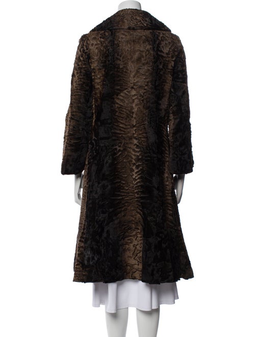Swakara Animal Print Fur Coat