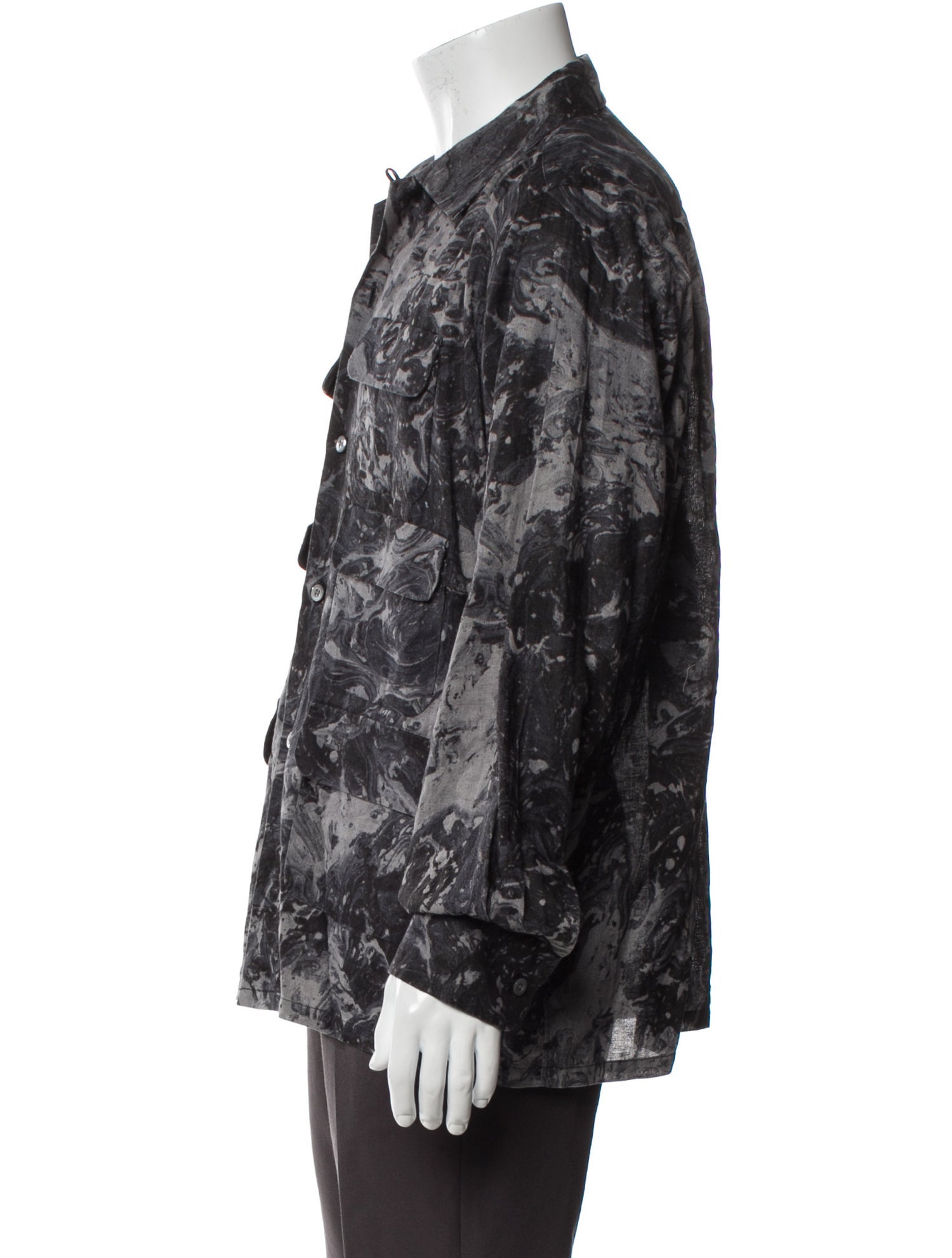 South2 West8 Linen Tie-Dye Print Shirt