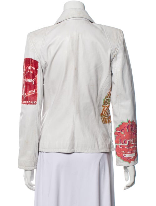 S.w.o.r.d. Leather Biker Jacket White