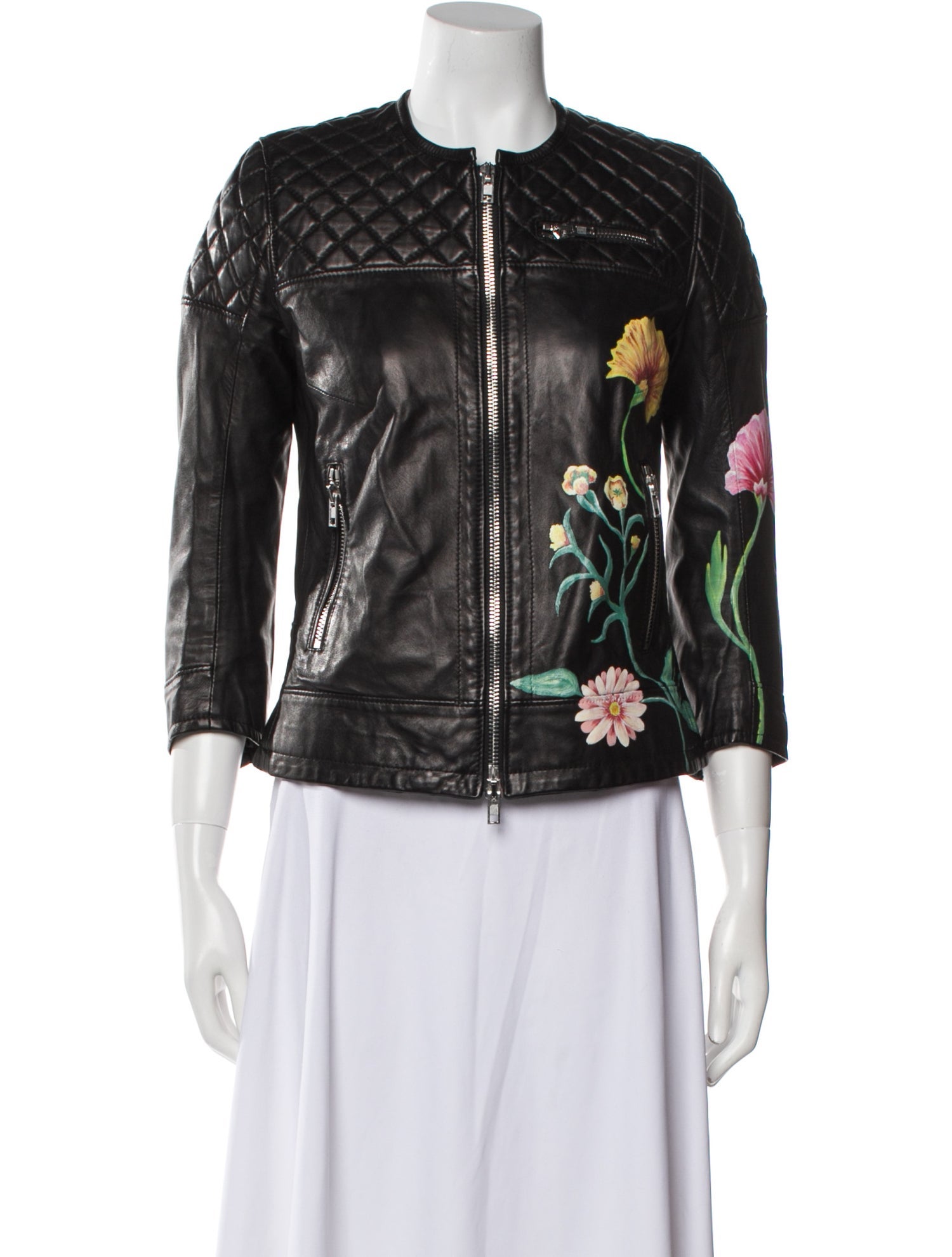 S.W.O.R.D 6.6. 44. Leather Printed Biker Jacket