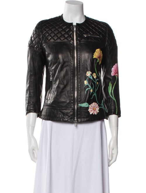 S.W.O.R.D 6.6. 44. Leather Printed Biker Jacket