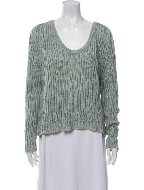 360 Sweater Silk V-Neck Sweater Green