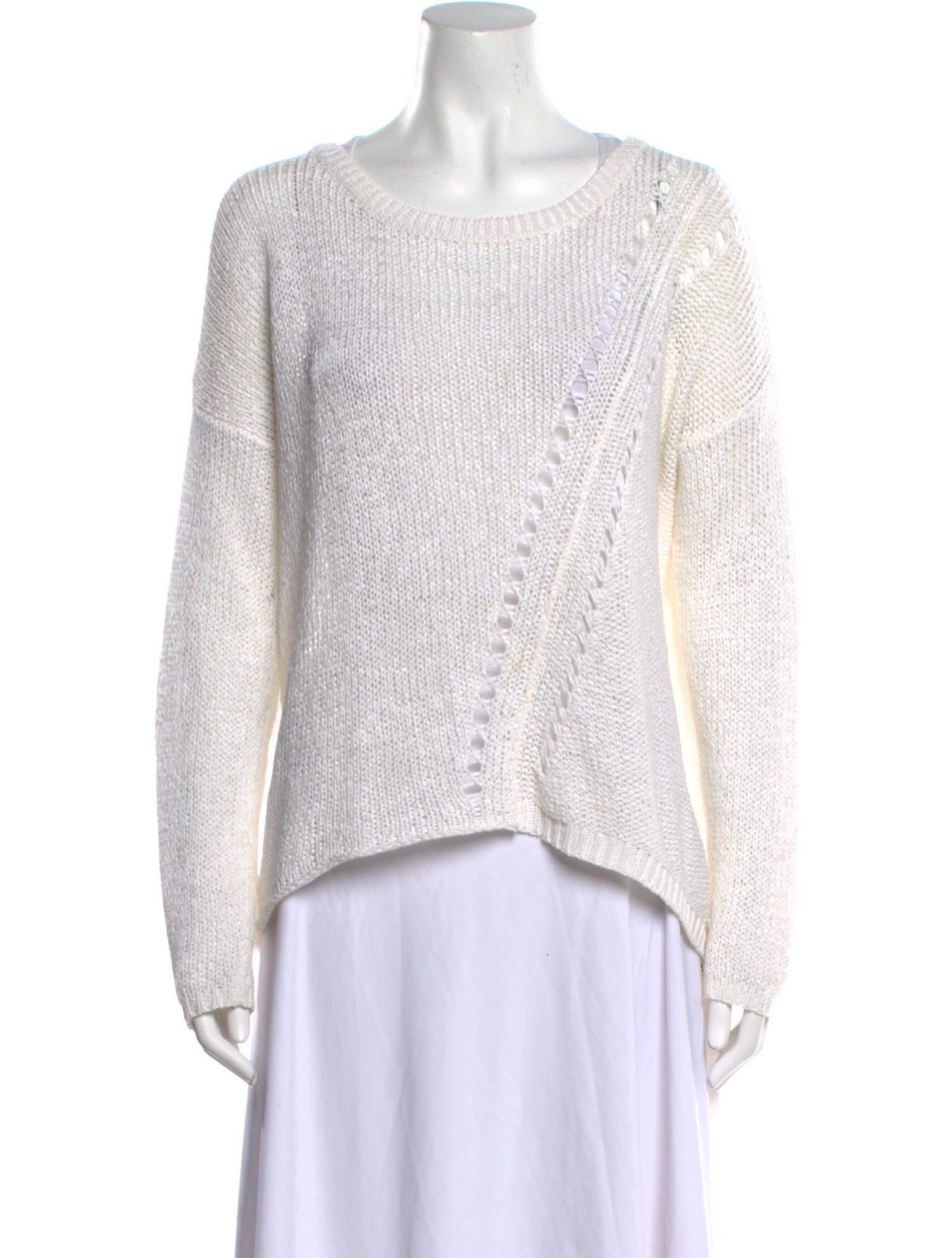 360 SWEATER Linen Scoop Neck Sweater