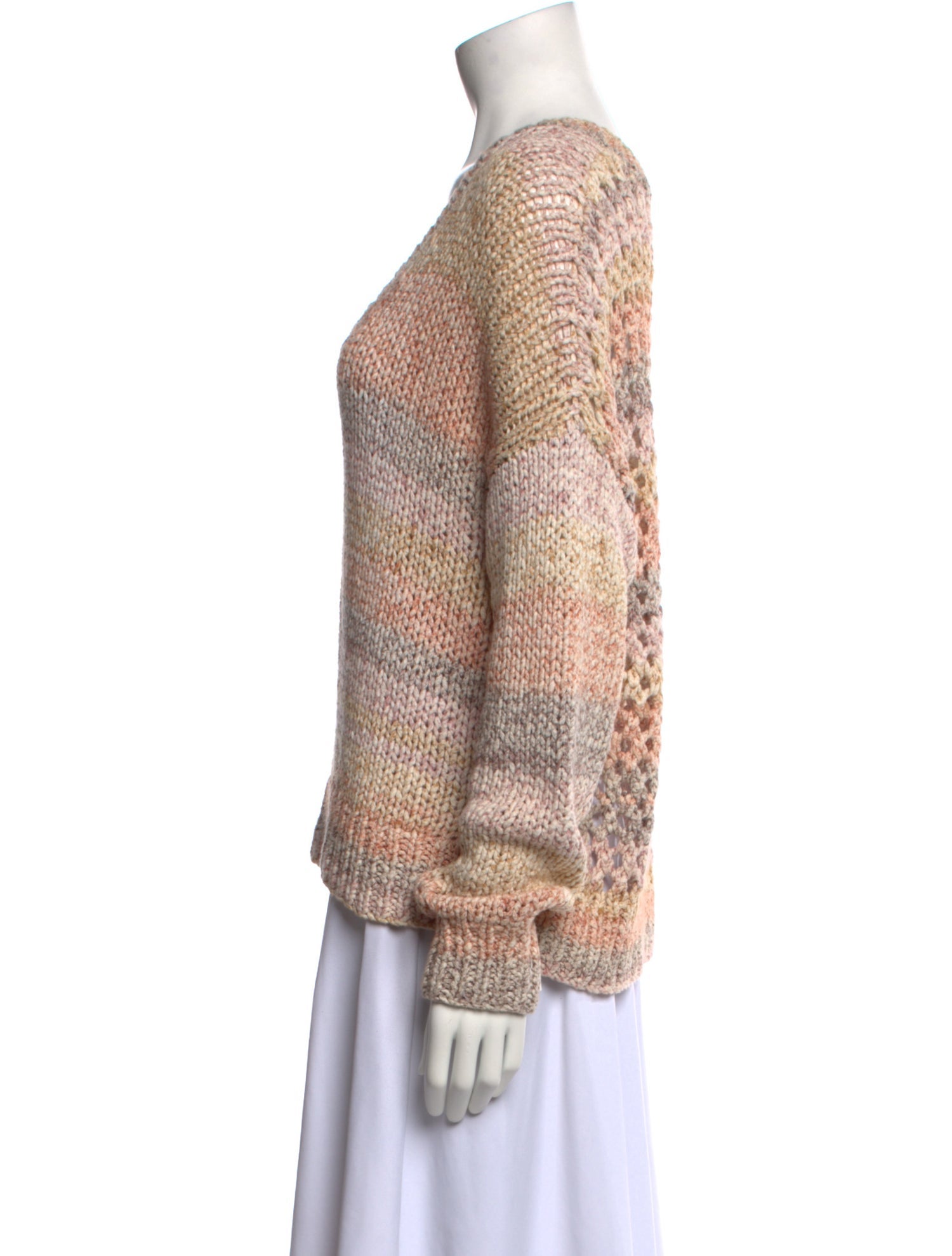 360 SWEATER Striped V-Neck Sweater