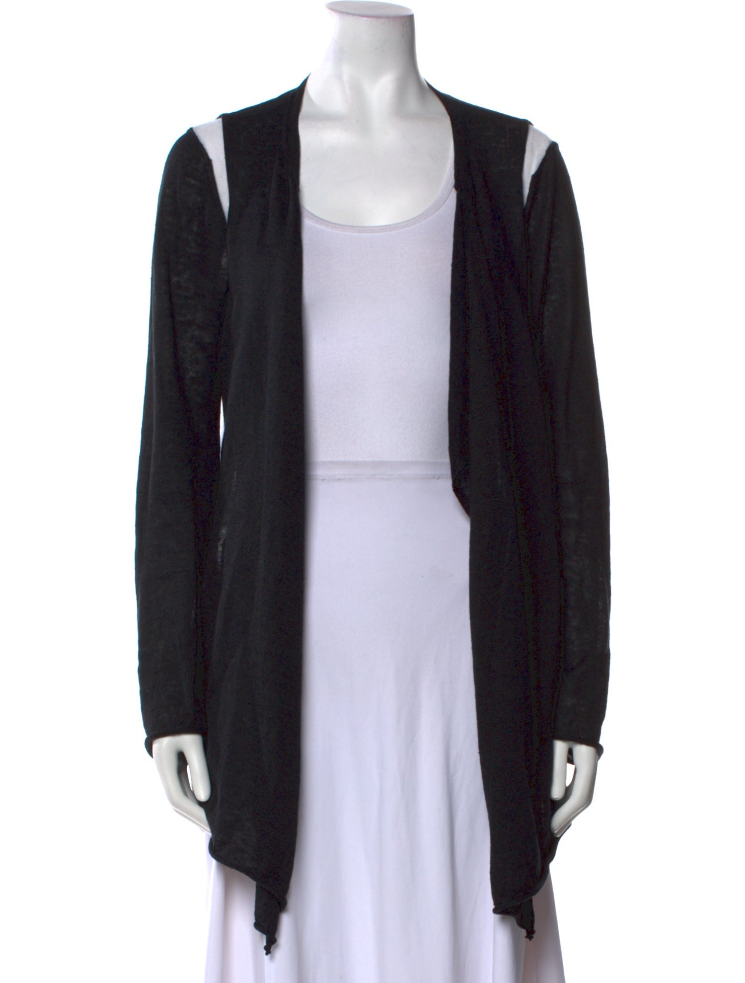 360 SWEATER Linen Open Front Sweater