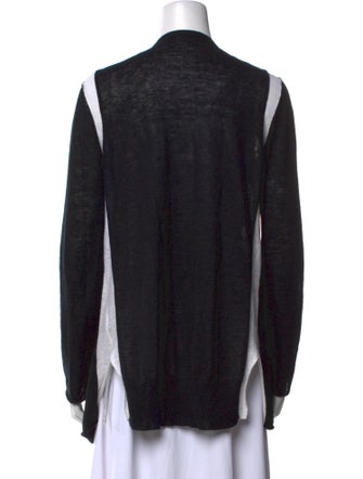 360 SWEATER Linen Open Front Sweater