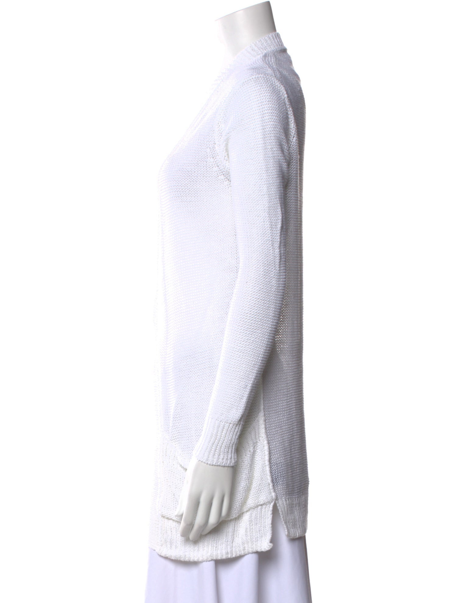 360 SWEATER Linen Open Front Sweater