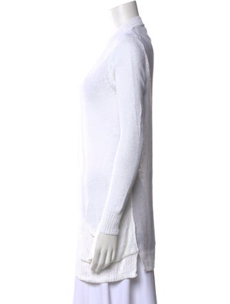 360 SWEATER Linen Open Front Sweater