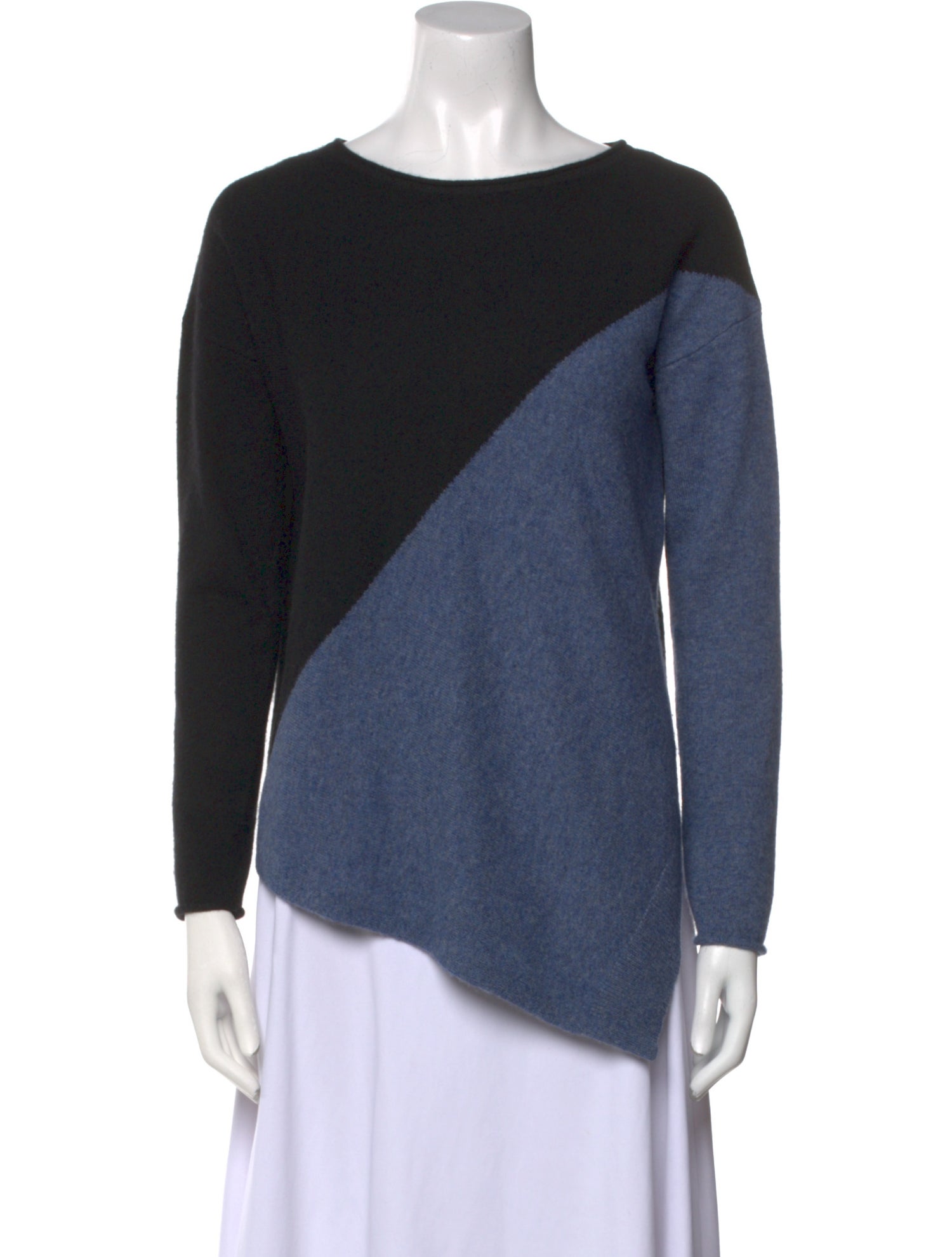360 SWEATER Cashmere Colorblock Pattern Sweater