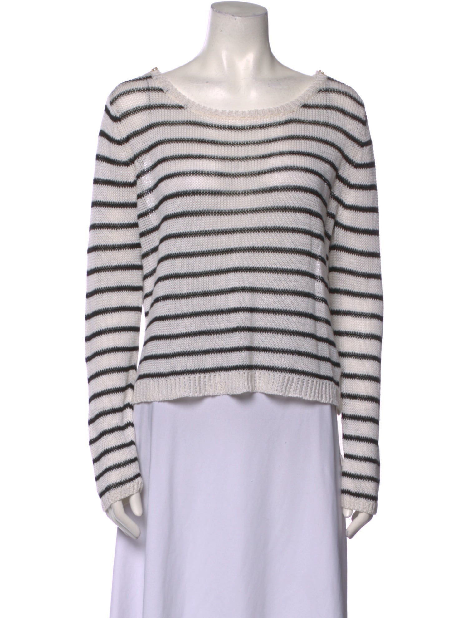 360 SWEATER Linen Striped Sweater