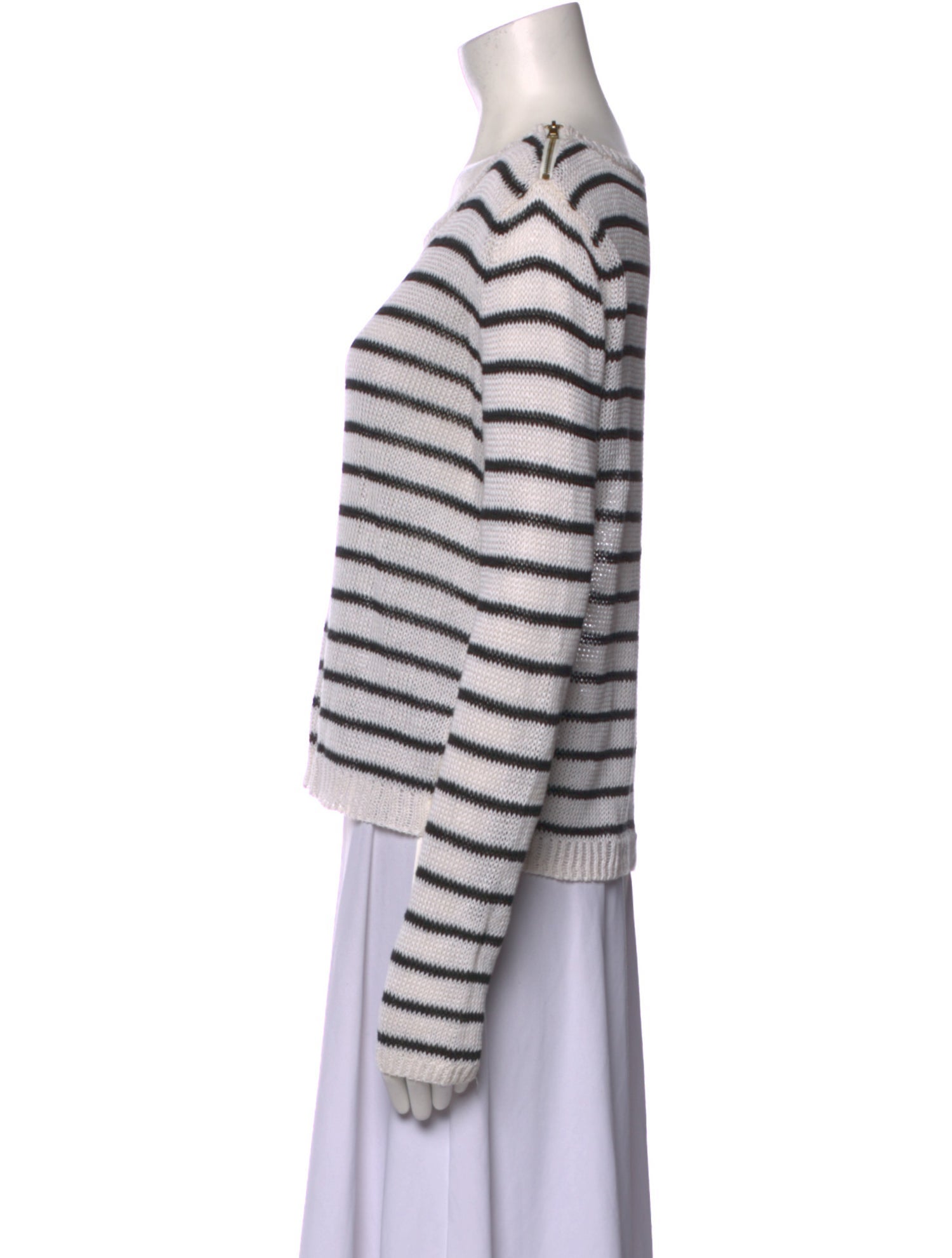 360 SWEATER Linen Striped Sweater