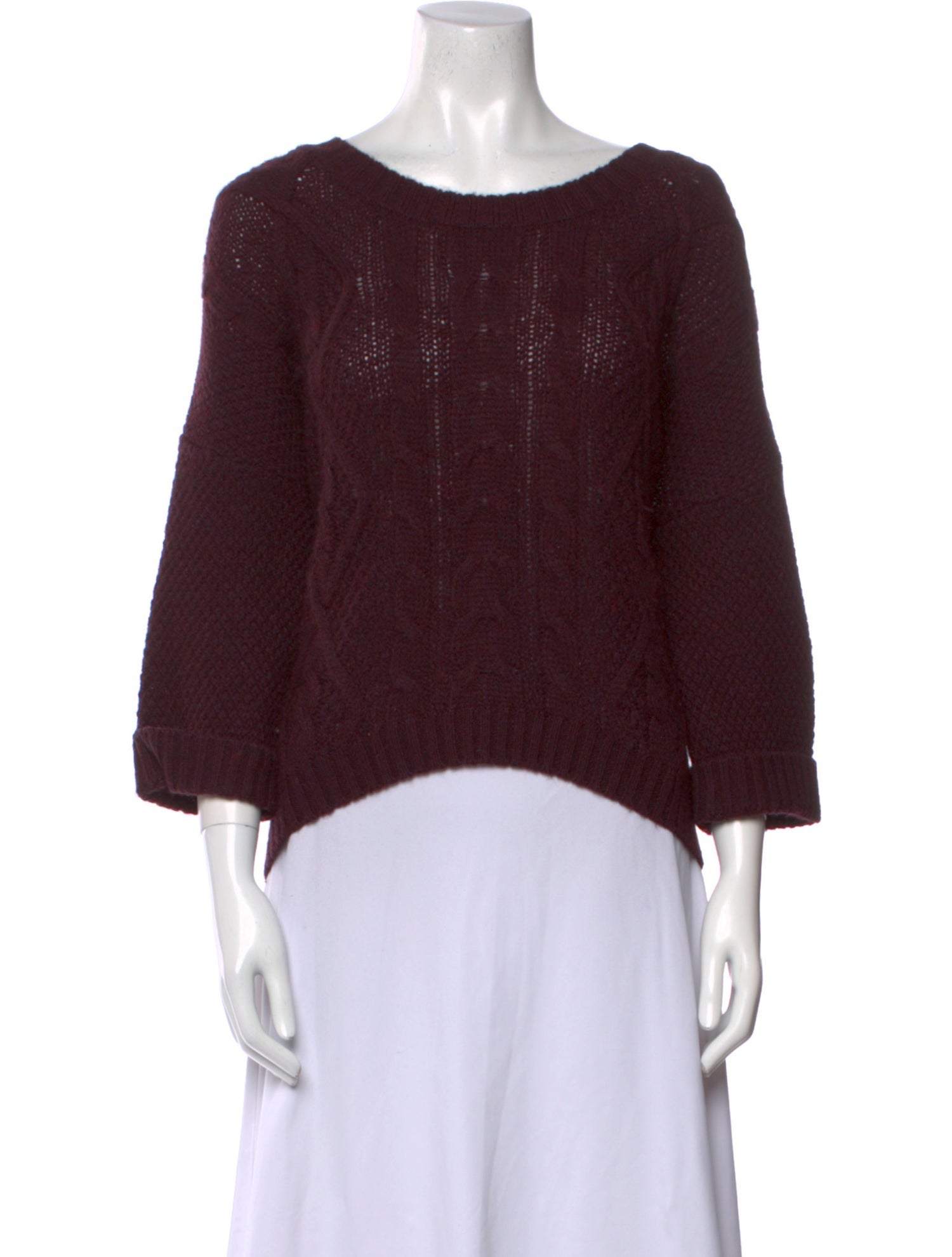 360 SWEATER Bateau Neckline Sweater