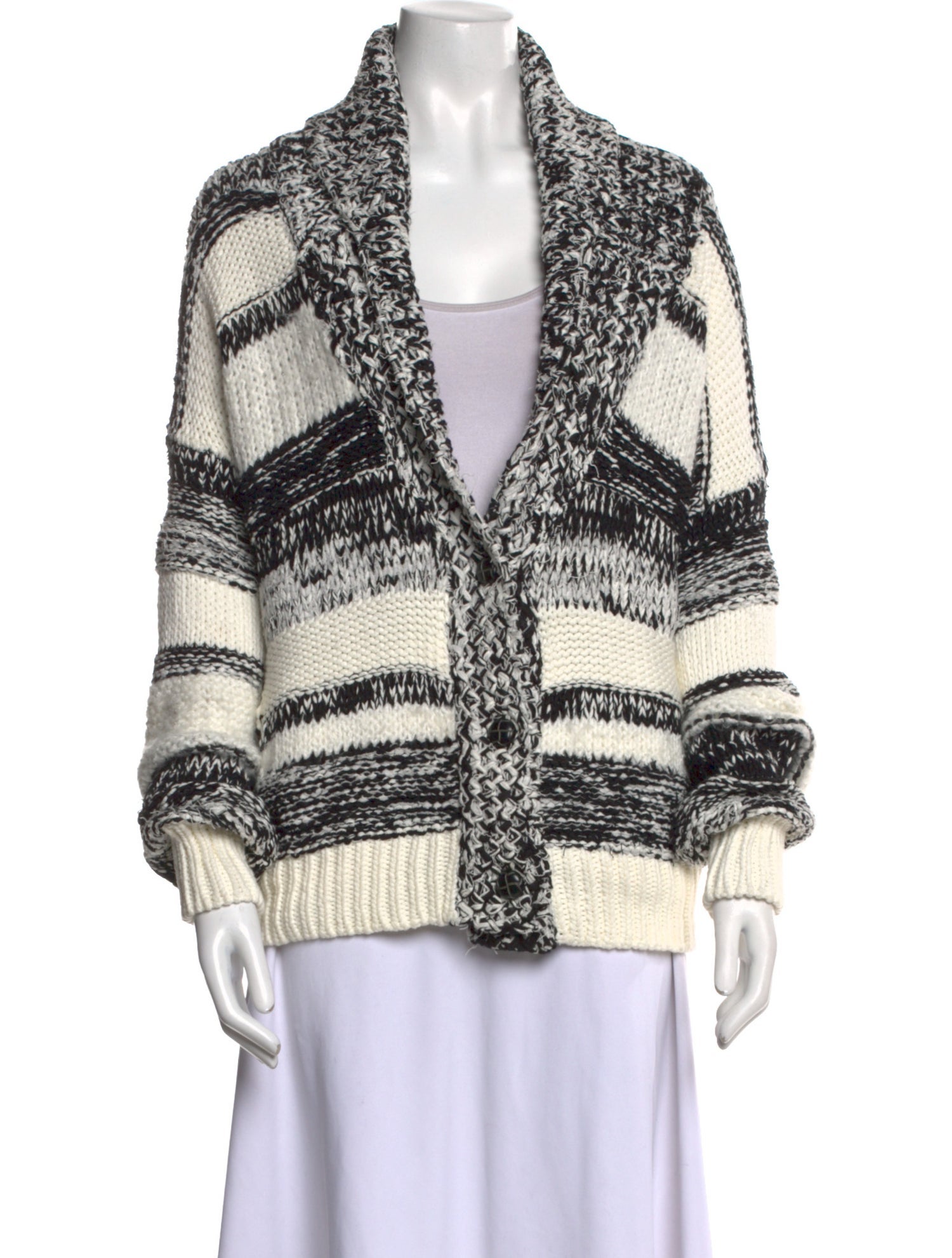 360 SWEATER Striped V-Neck Sweater w/ Tags