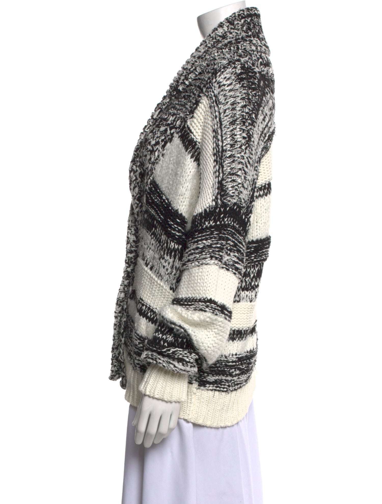 360 SWEATER Striped V-Neck Sweater w/ Tags