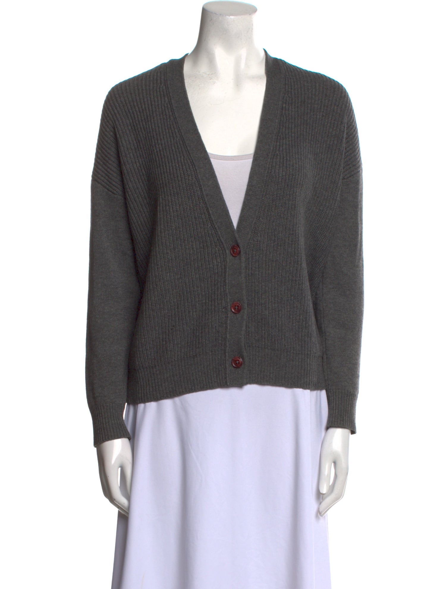 360 SWEATER Wool Plunge Neckline Sweater