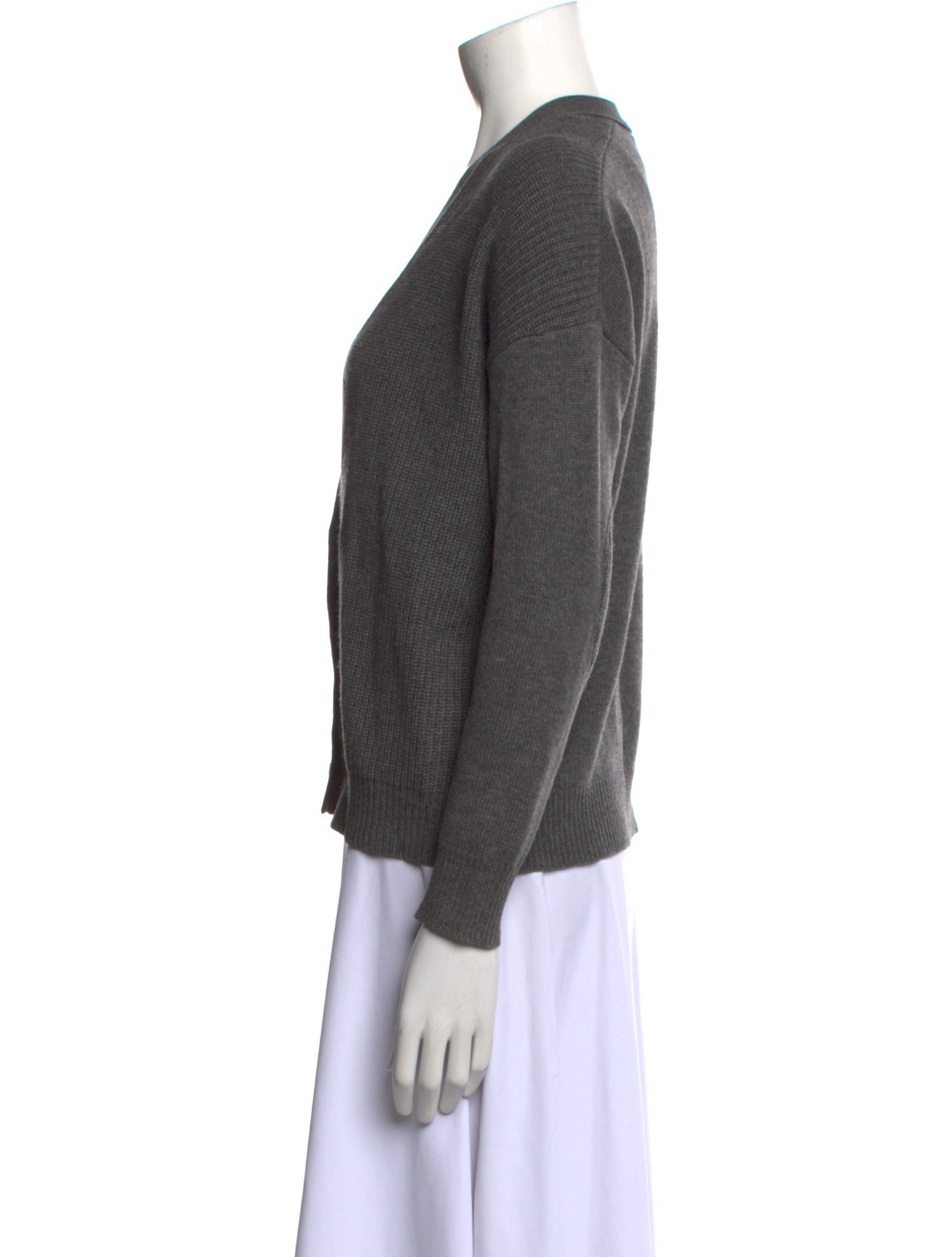 360 SWEATER Wool Plunge Neckline Sweater