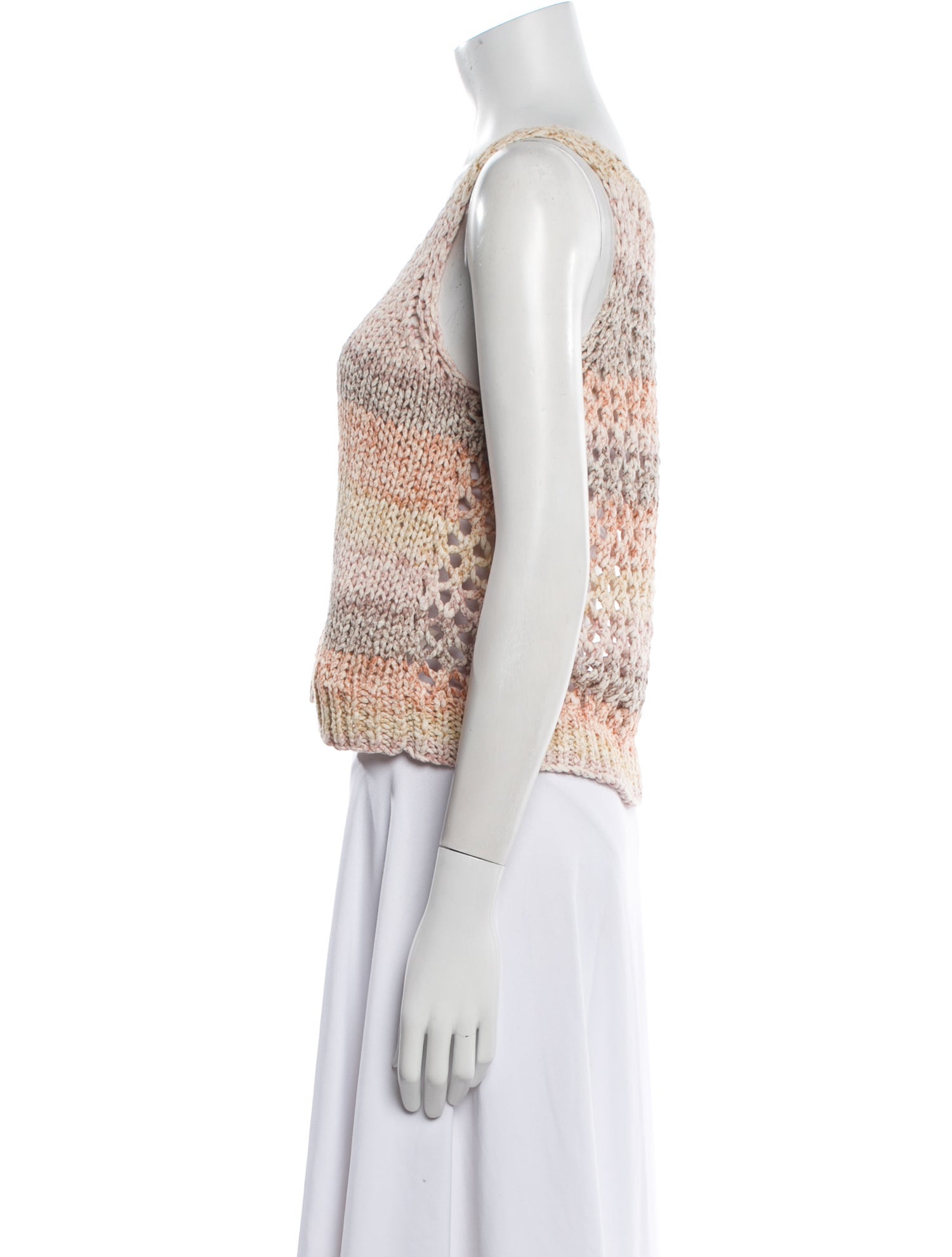 360 SWEATER Striped Scoop Neck Sweater