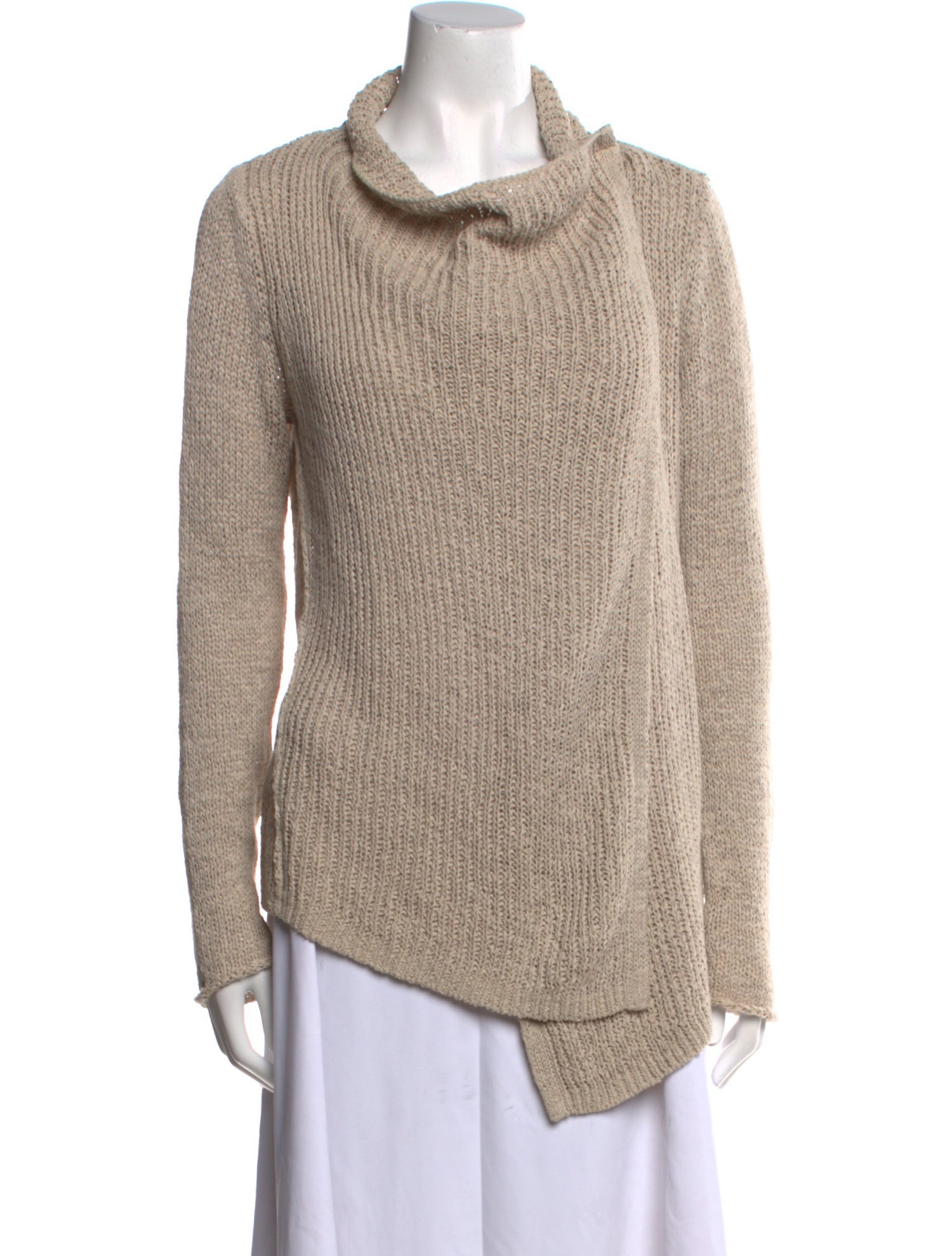 360 SWEATER Linen Cowl Neck Sweater