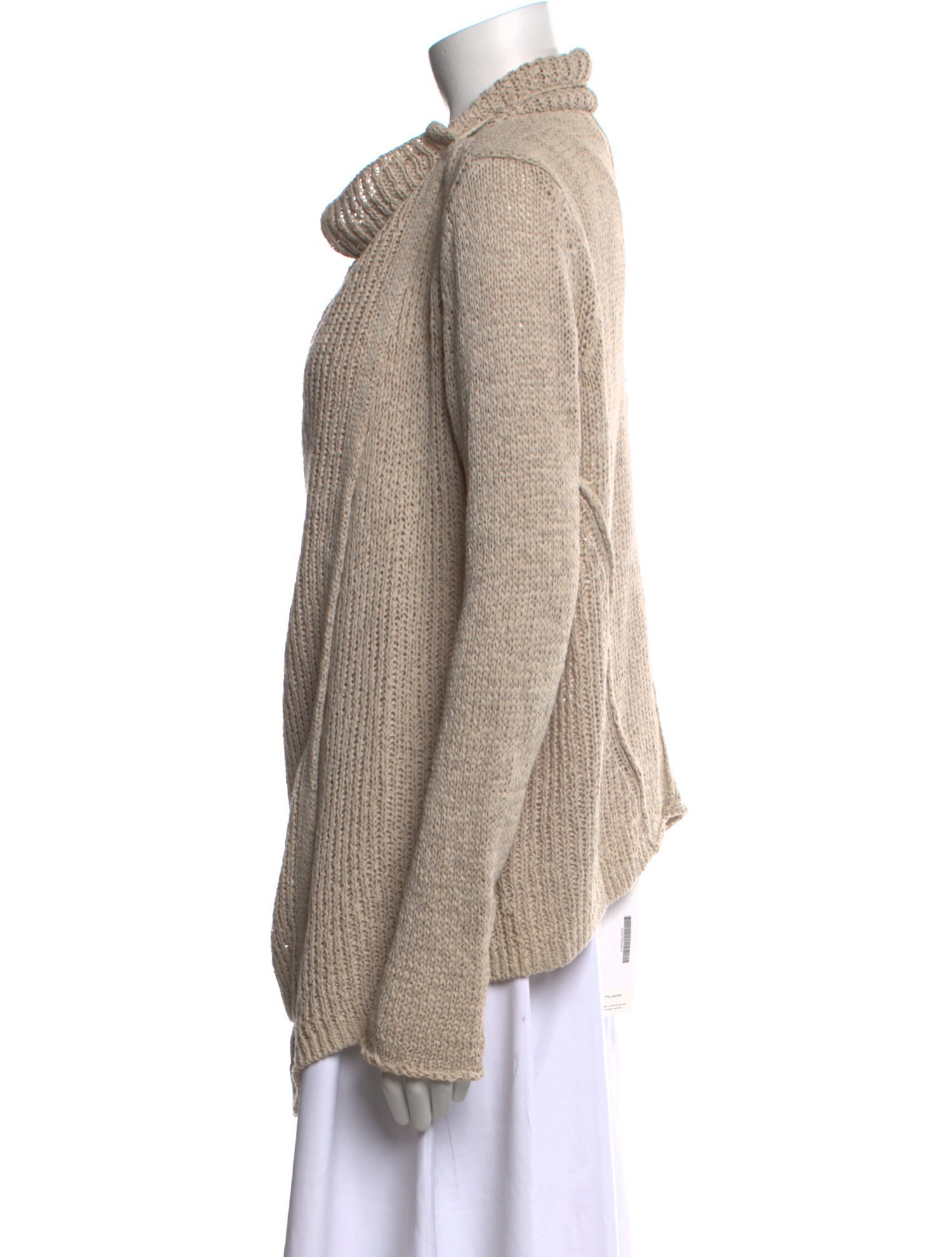 360 SWEATER Linen Cowl Neck Sweater