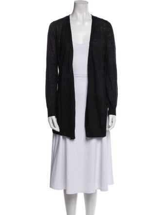 360 SWEATER Linen Open Front Sweater