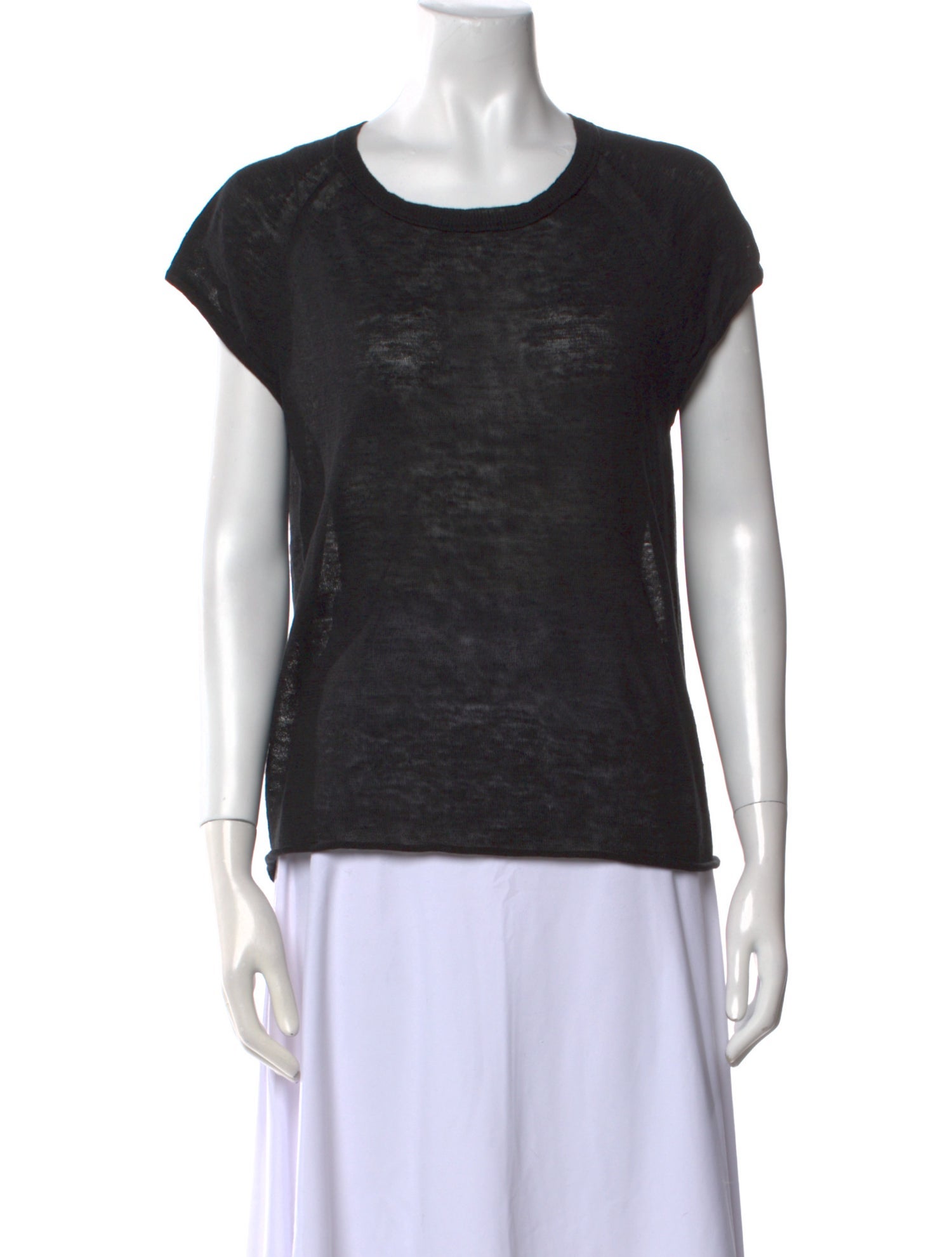 360 SWEATER Linen Scoop Neck Sweater