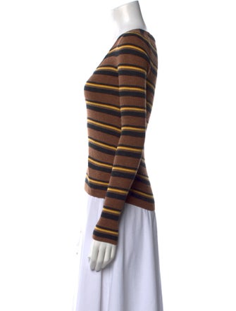360 SWEATER Striped V-Neck Sweater
