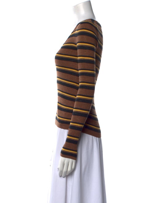 360 SWEATER Striped V-Neck Sweater