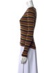 360 SWEATER Striped V-Neck Sweater