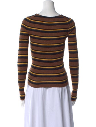 360 SWEATER Striped V-Neck Sweater