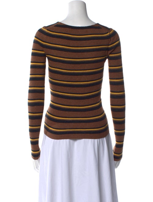 360 SWEATER Striped V-Neck Sweater