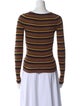 360 SWEATER Striped V-Neck Sweater