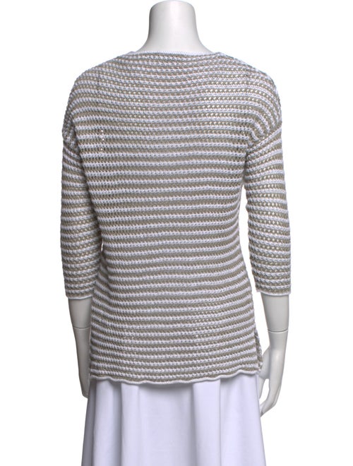360 SWEATER Linen Striped Sweater