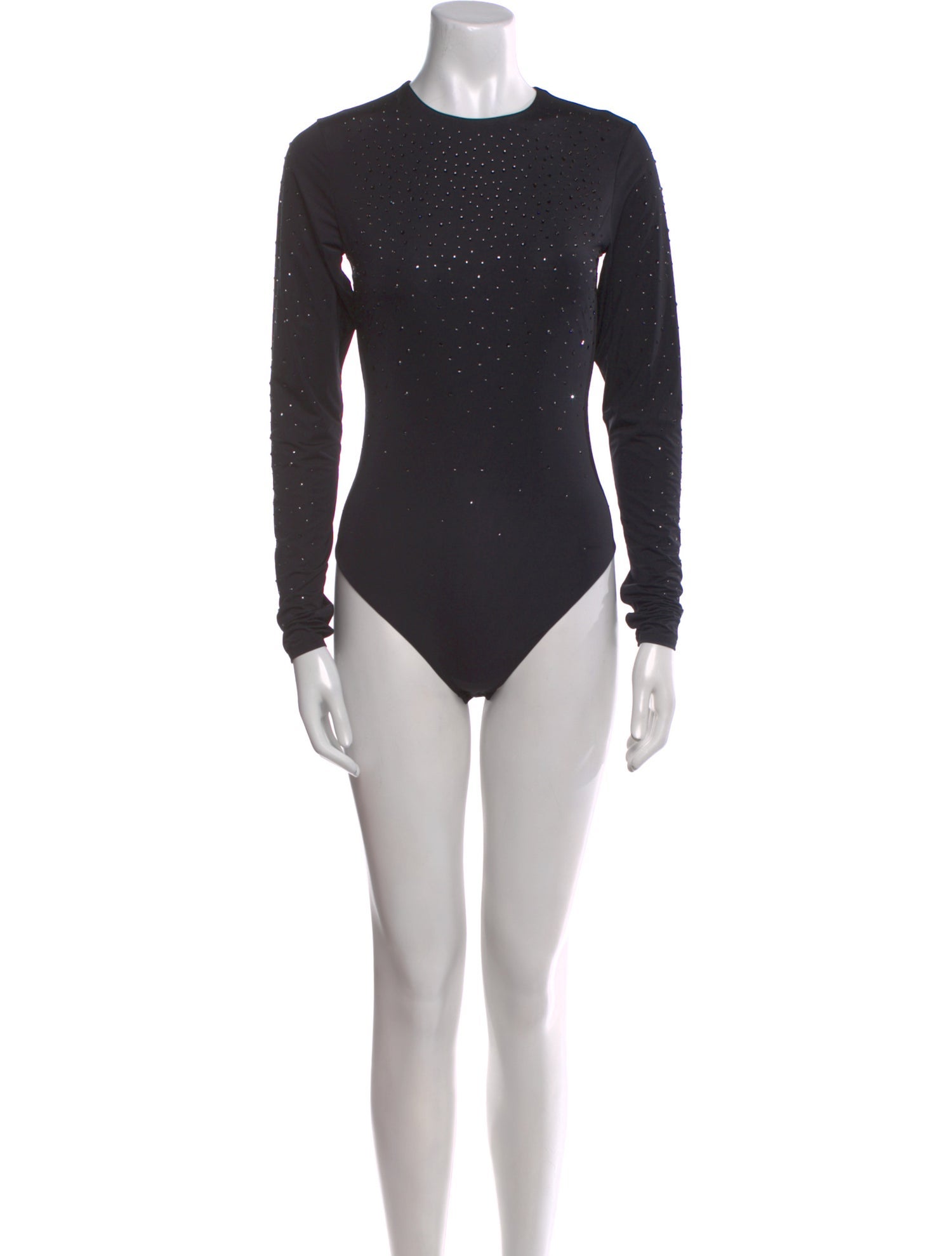 Swarovski x Skims Crew Neck Long Sleeve Bodysuit