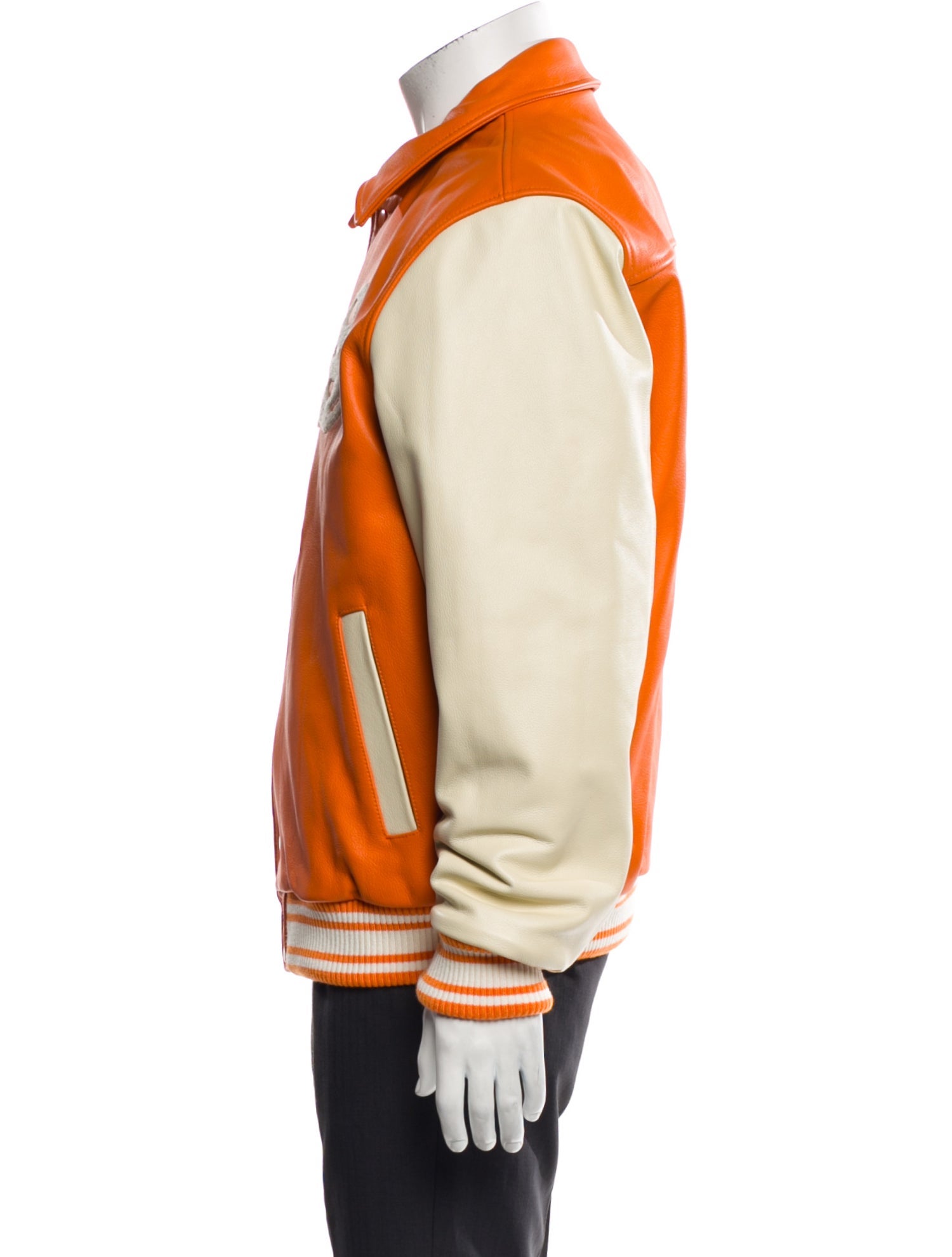 Spider Worldwide x Young Thug Leather Graphic Print Varsity Jacket