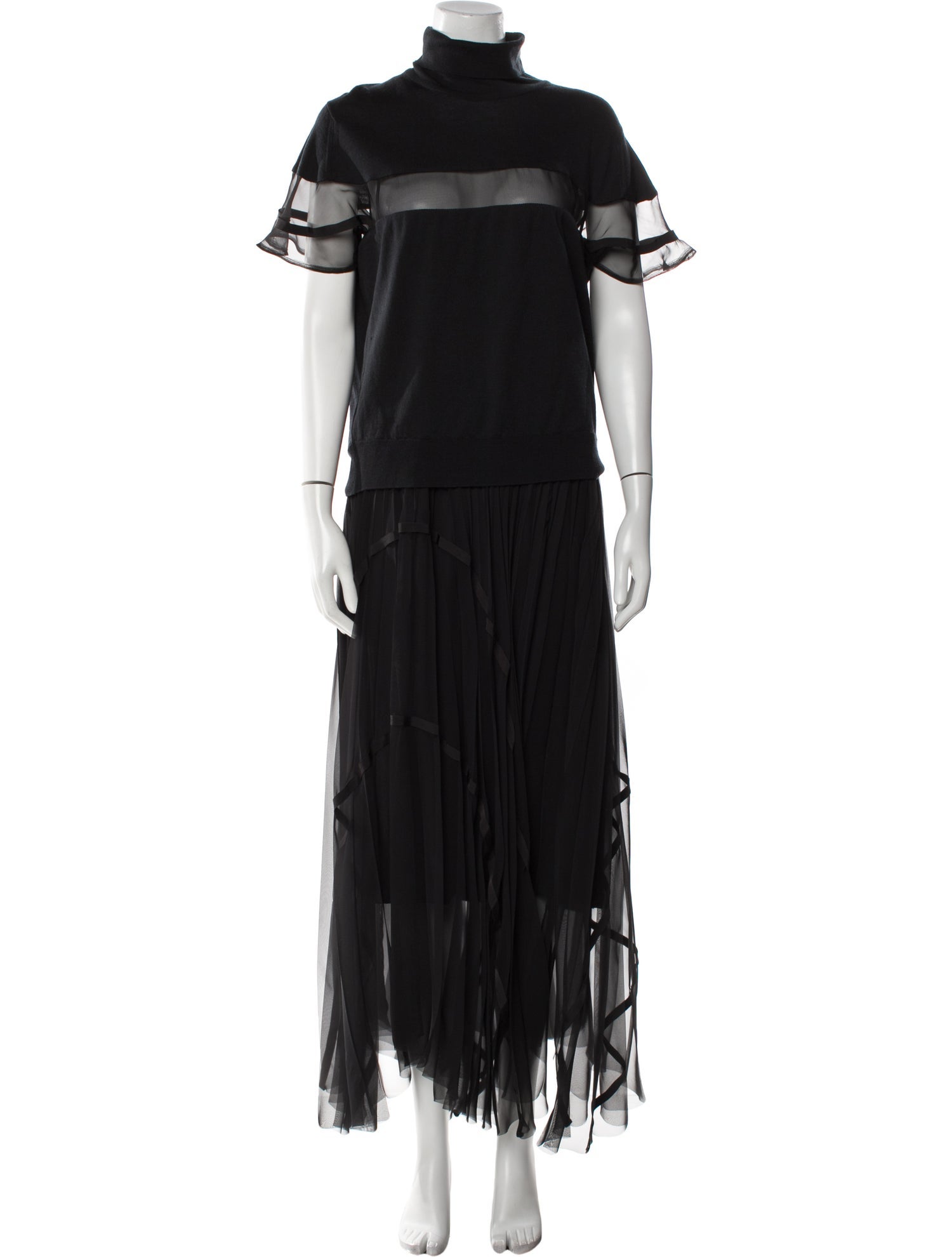 sacai x John Smedley Turtleneck Long Dress