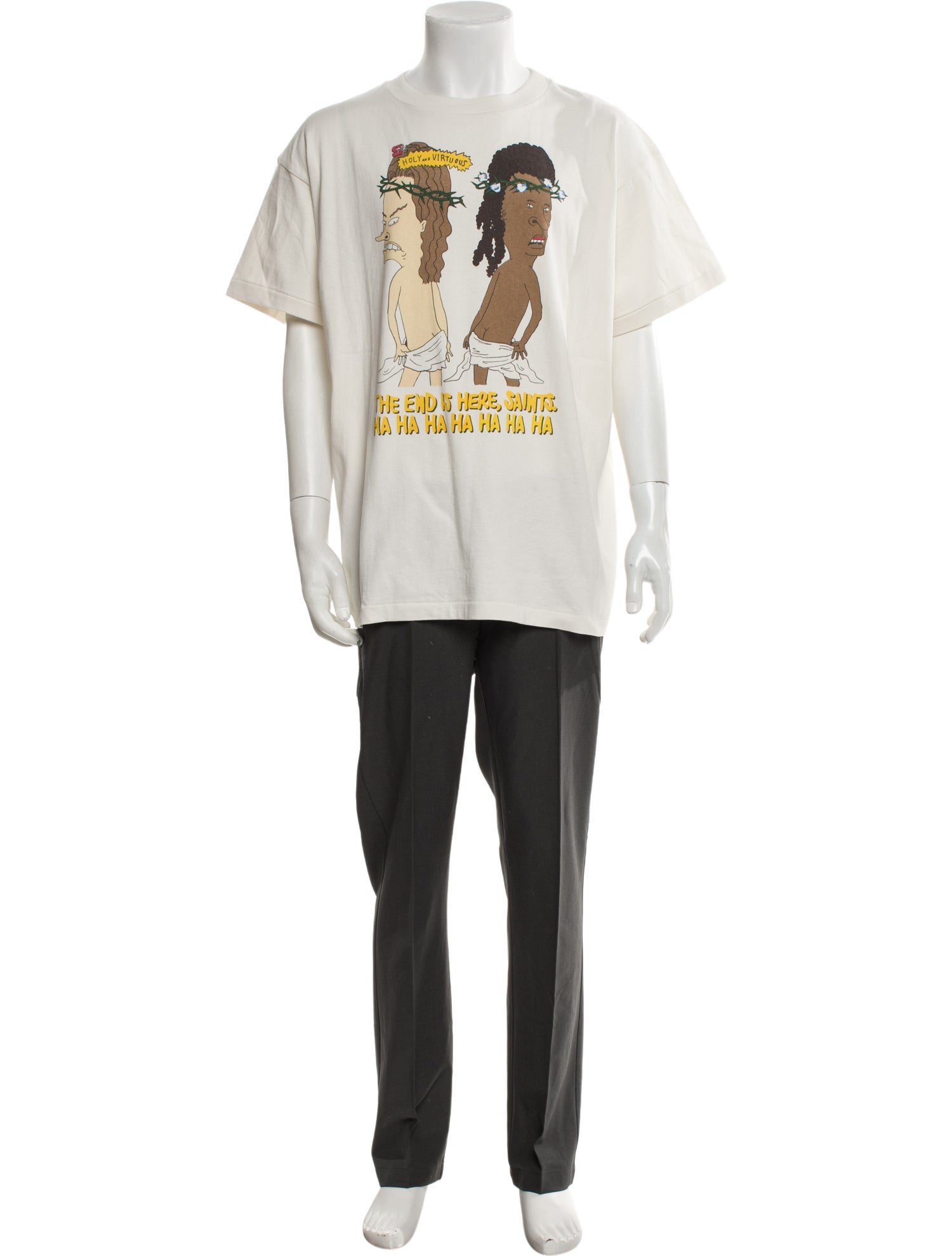 Saint Mxxxxxx x Denim Tears Graphic Print Crew Neck T-Shirt