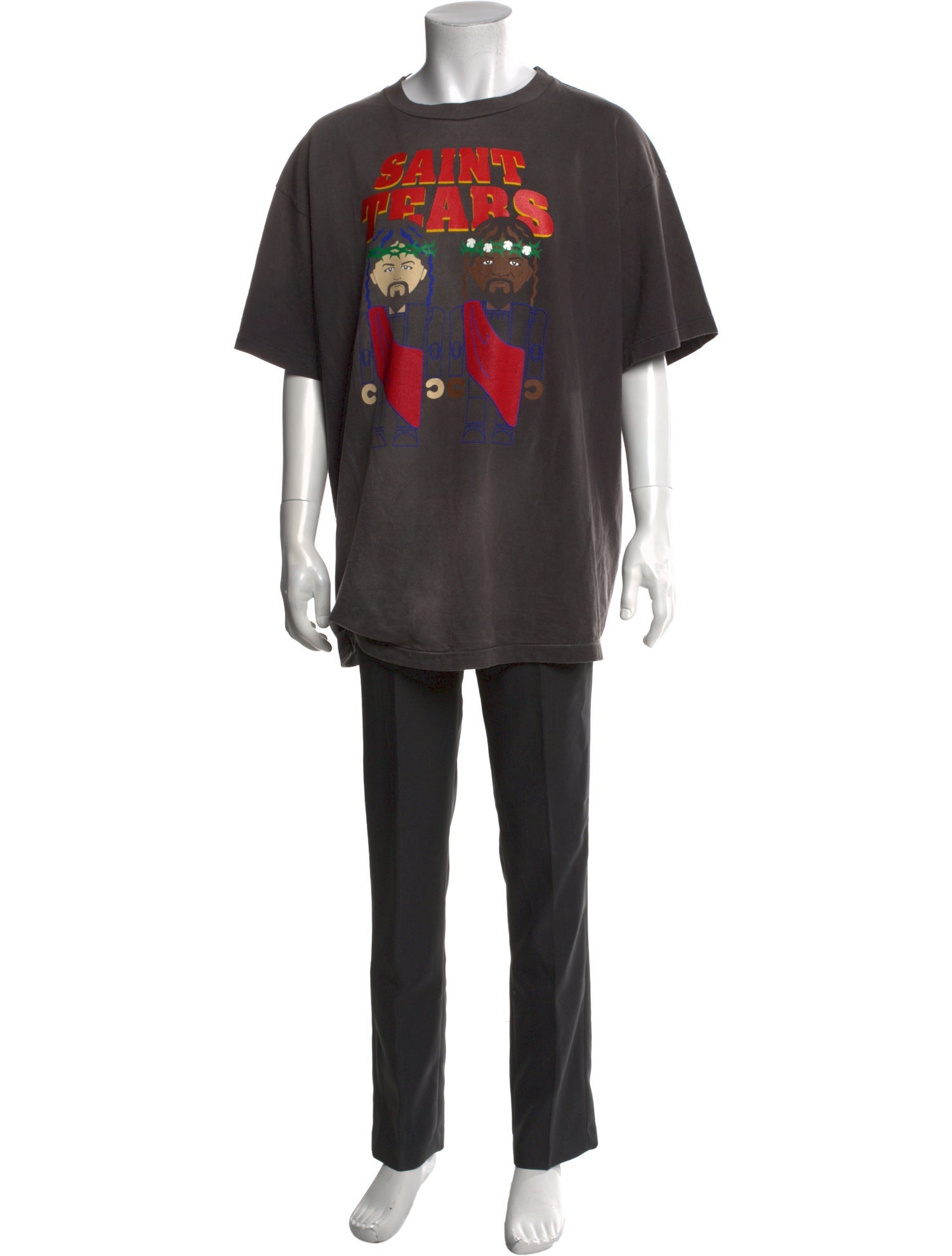 Saint Mxxxxxx x Denim Tears Graphic Print Crew Neck T-Shirt