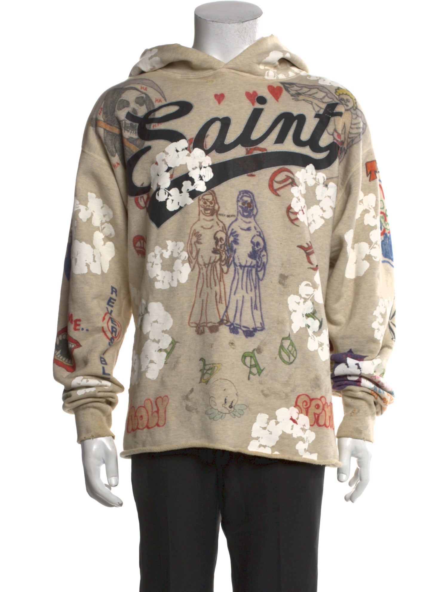 Saint Mxxxxxx x Denim Tears Graphic Print Crew Neck Hoodie