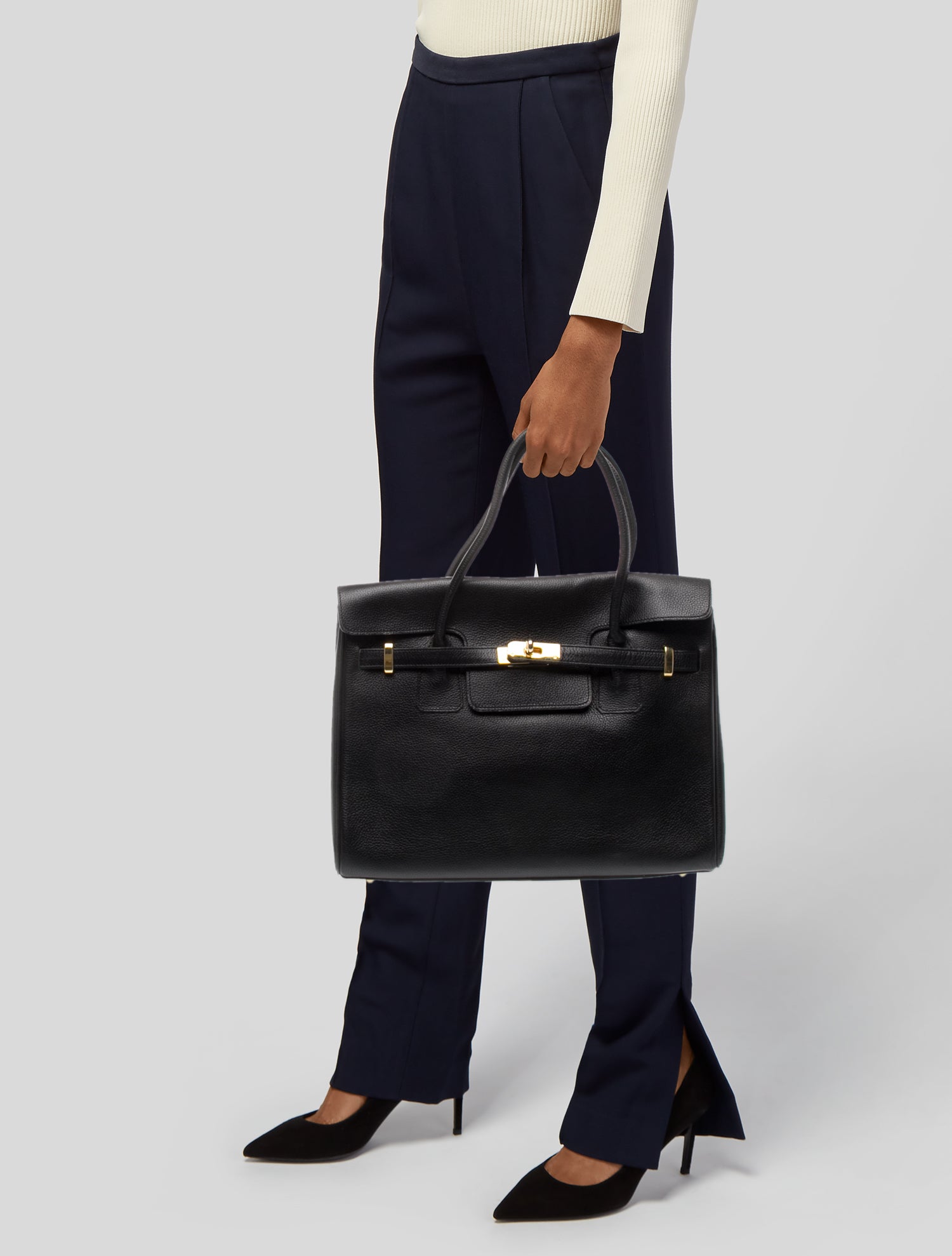 Sabatier Leather Top Handle Bag