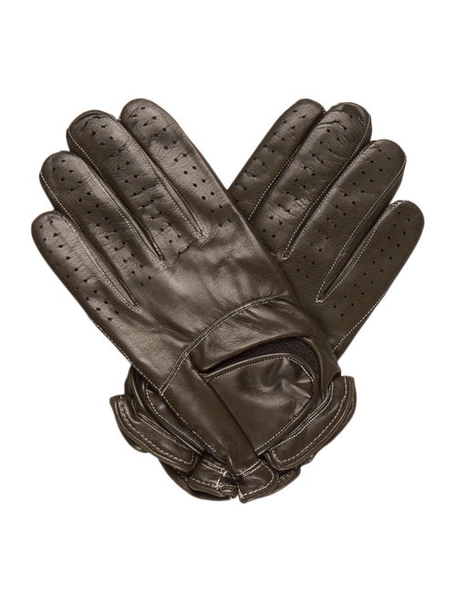 Sermoneta Gloves Leather Cashmere-Trimmed Gloves O