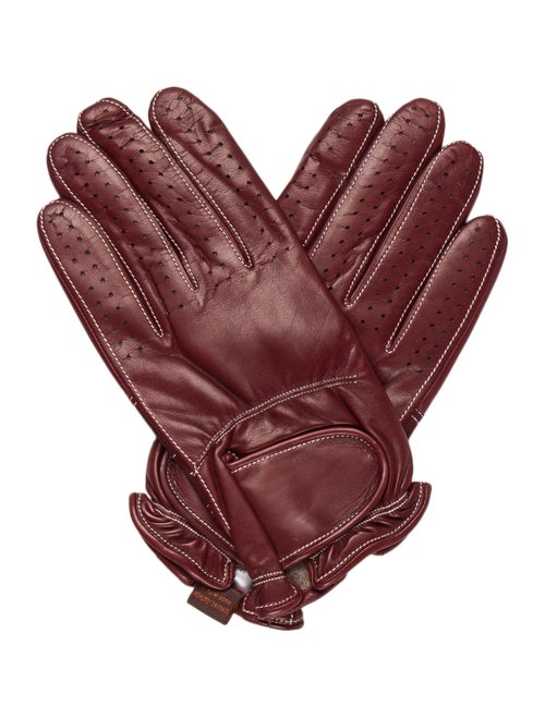 Sermoneta Gloves Leather Cashmere-Trimmed Gloves R