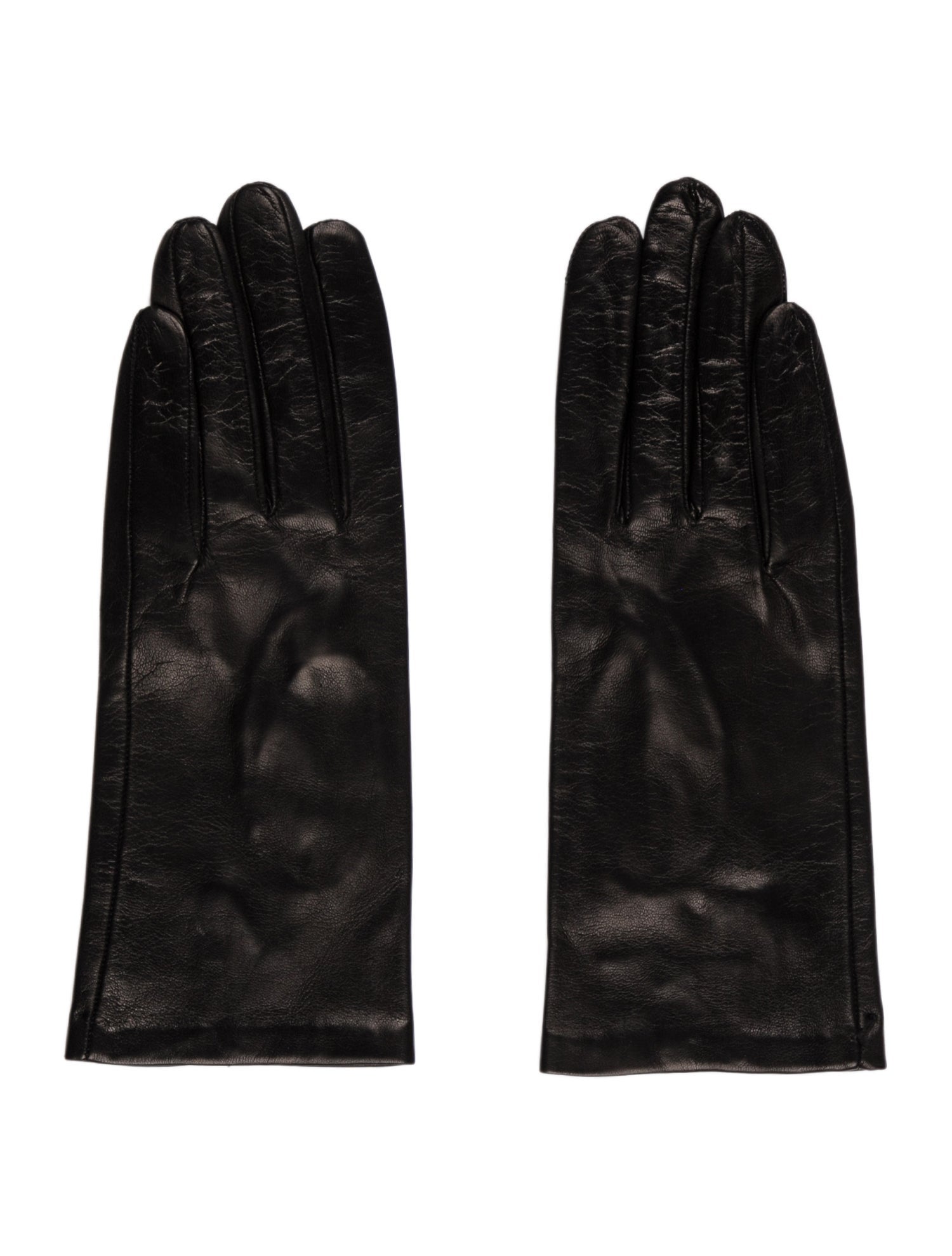 Sermoneta Gloves Black Leather Winter Gloves