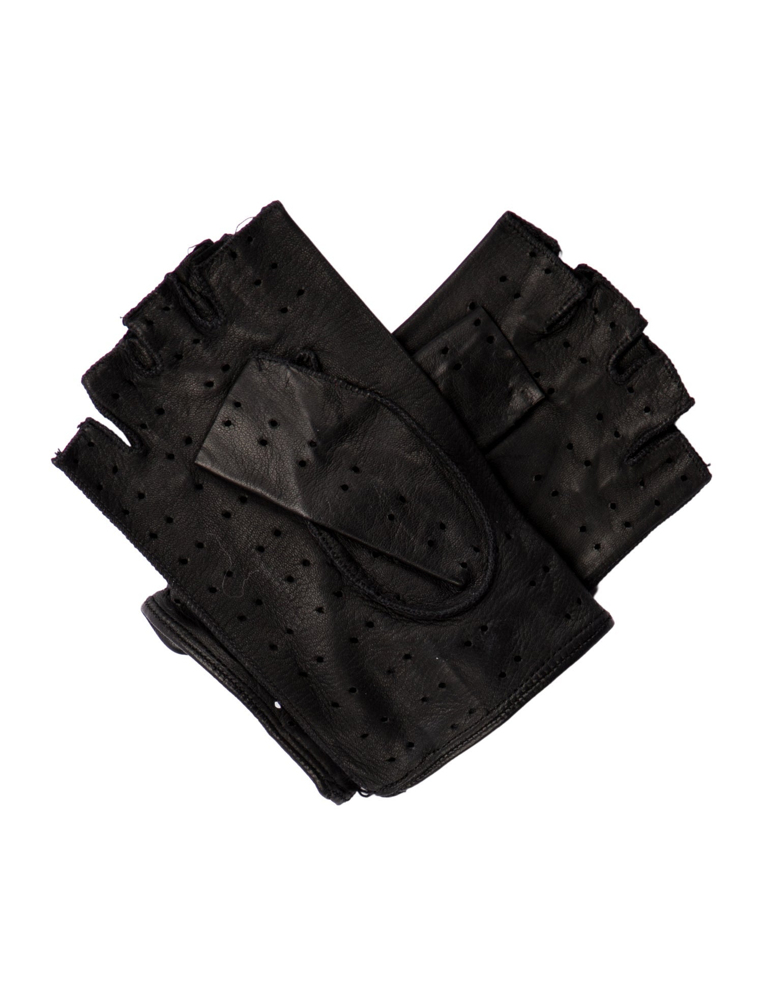 Sermoneta Gloves Perforated Leather Driving Knuckle Gloves