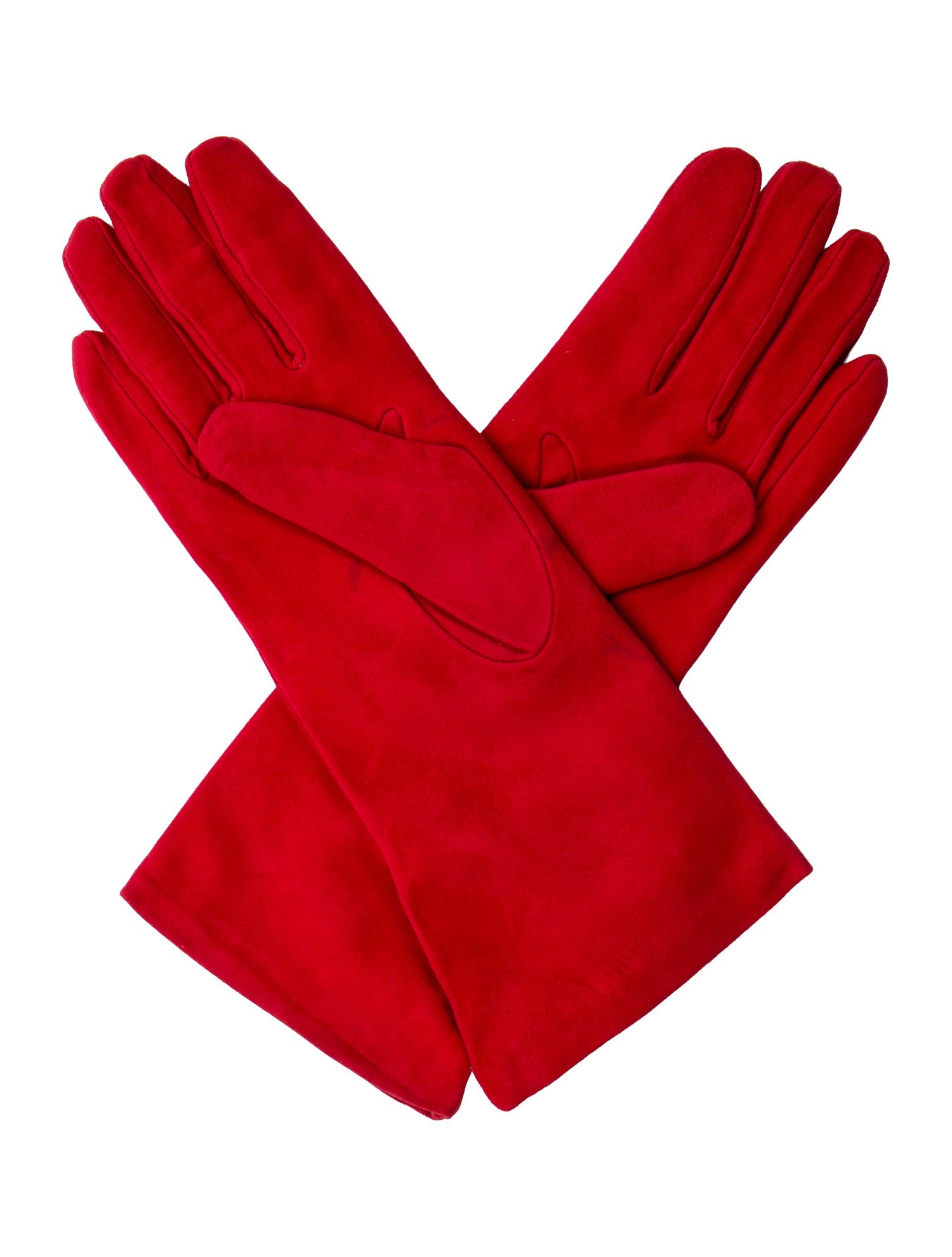 Sermoneta Gloves Cashmere-Lined Suede Gloves w/Tags