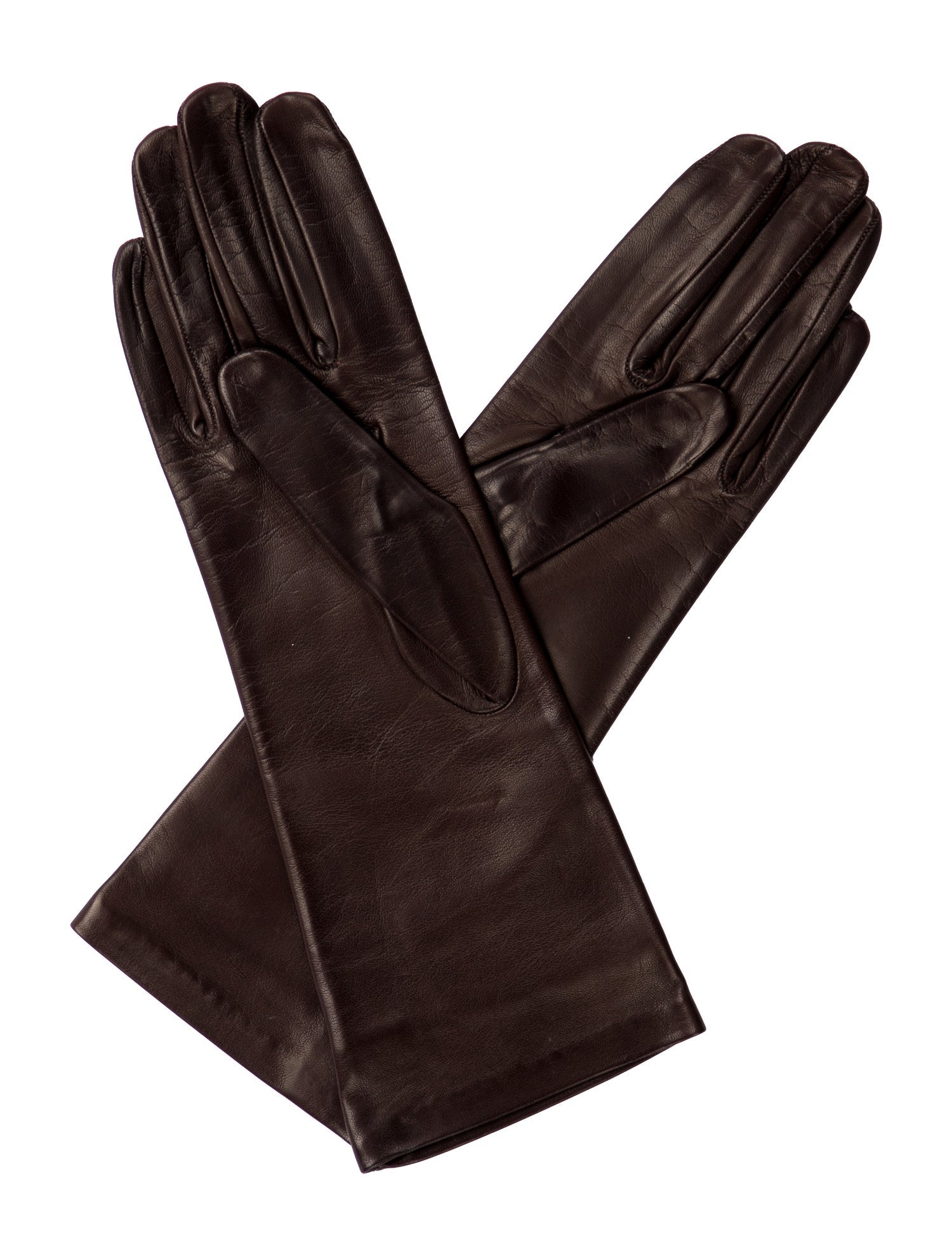 Sermoneta Gloves Silk-Lined Leather Gloves w/Tags
