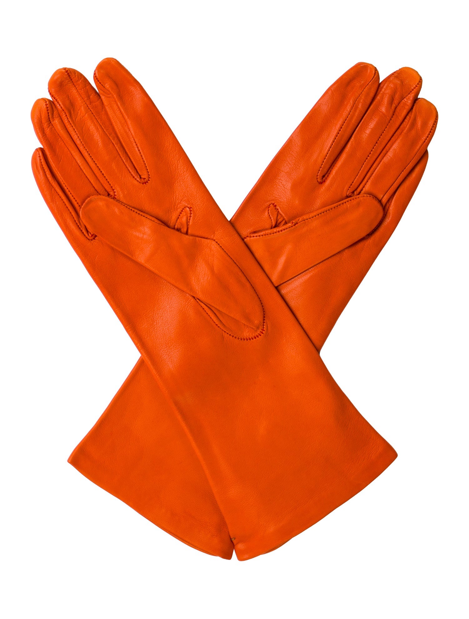 Sermoneta Gloves Silk-Lined Leather Gloves w/Tags
