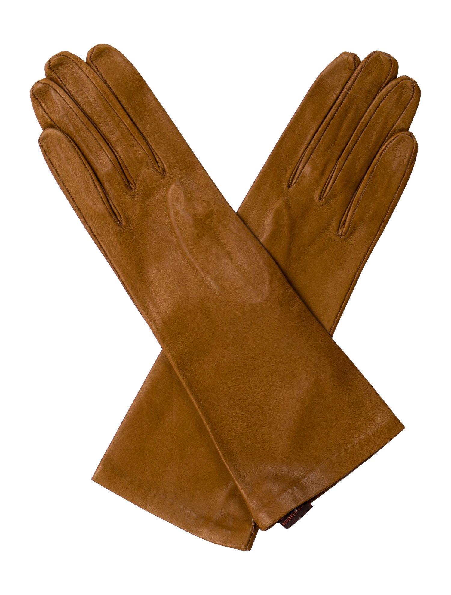 Sermoneta Gloves Silk-Lined Leather Gloves w/Tags